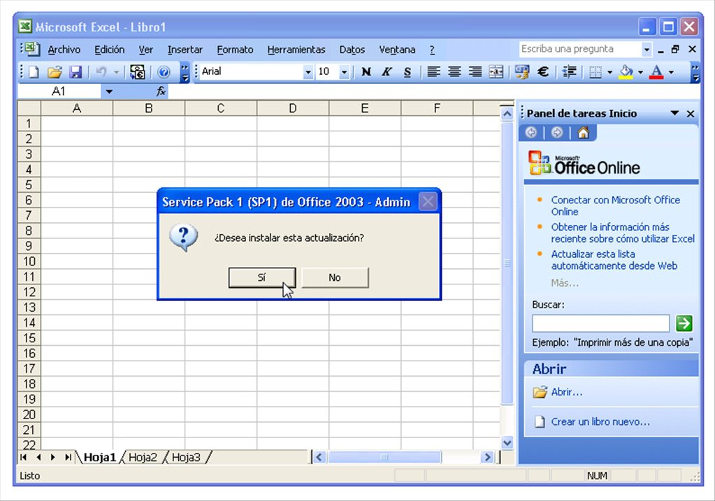 microsoft office excel 2003 update